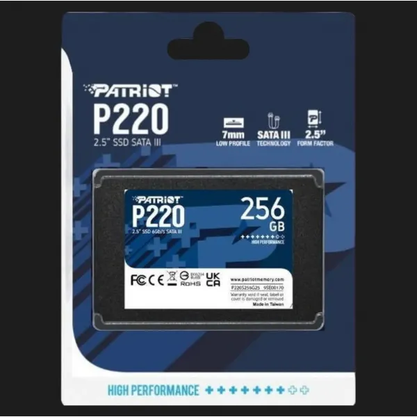 Накопичувач SSD Patriot P220 256GB SATA (P220S256G25)