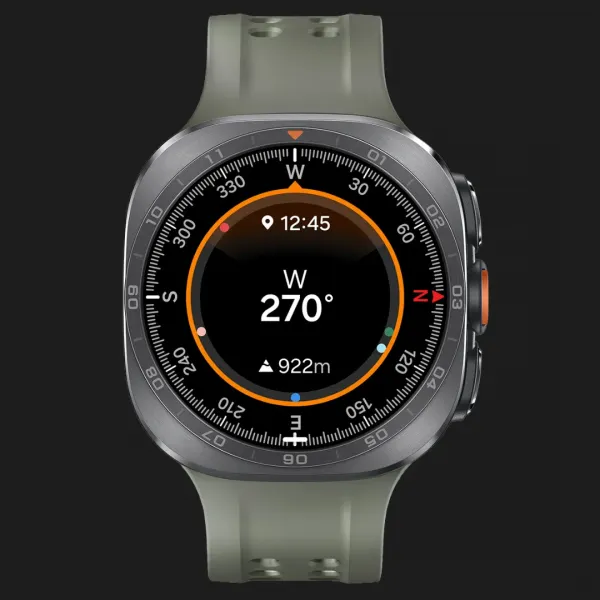 Смарт-годинник Samsung Galaxy Watch Ultra 2 47mm Titanium Silver LTE with Olive Marine Band (SM-L715FZSA) (Standard)