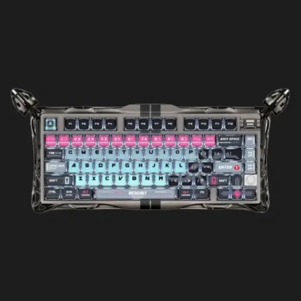 Ігрова клавіатура магнітна GravaStar Mercury V75 Pro 80keys Magnetic Jade Gaming 8K USB-A RGB Cyberpunk (Gray)