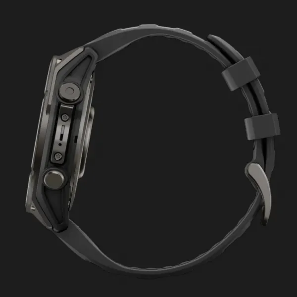 Garmin Fenix 9 47mm AMOLED Sapphire Carbon Gray DLC Titanium with Black Silicone Band