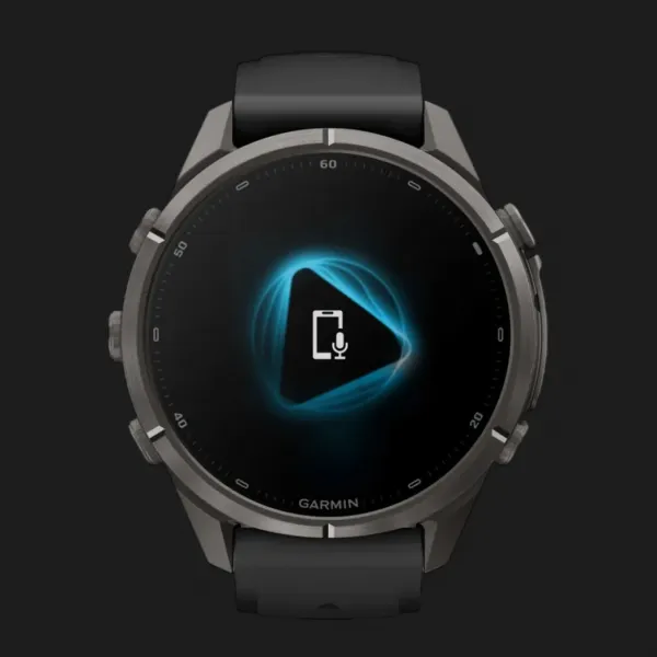 Garmin Fenix 9 Pro 43mm AMOLED Sapphire Carbon Gray DLC Titanium with Black/Pebble Gray Silicone Band