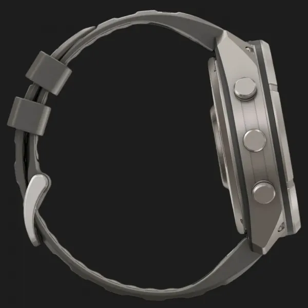 Garmin Fenix 9 Pro 51mm LTE Sapphire Solar Titanium with Pebble Gray/Silver Gray Silicone Band