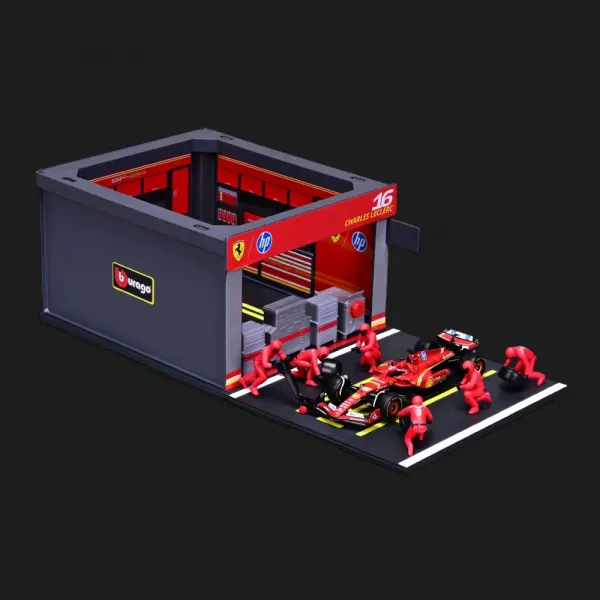 Ігровий набір B​burago Pit Pass Ferrari SF-24 (1:43) (18-36862 (#16))