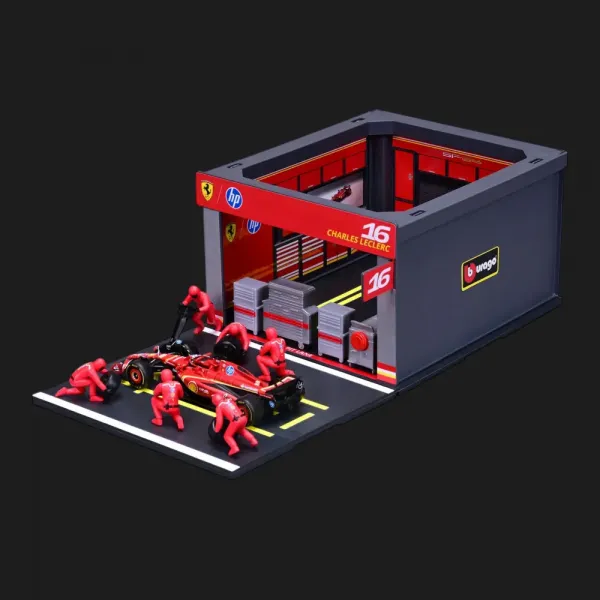 Ігровий набір B​burago Pit Pass Ferrari SF-24 (1:43) (18-36862 (#16))