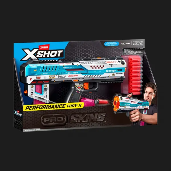 Швидкострільний бластер X-Shot Skins Pro Series Fury-X (36772R)
