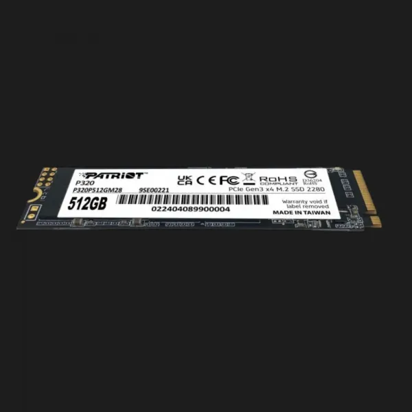 SSD накопичувач Patriot P320 512GB NVMe PCIe 3.0 (P320P512GM28)