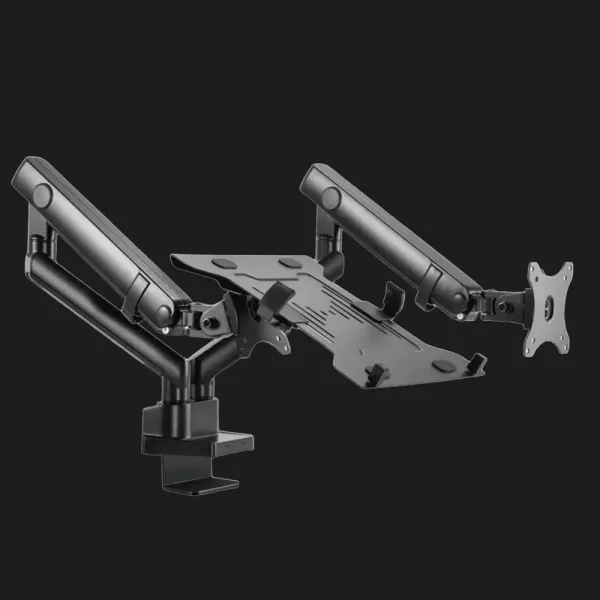Кронштейн Gembird для 2 моніторів 17"-32" та ноутбуку (1-8 кг) (MA-DA3-02) (Black)