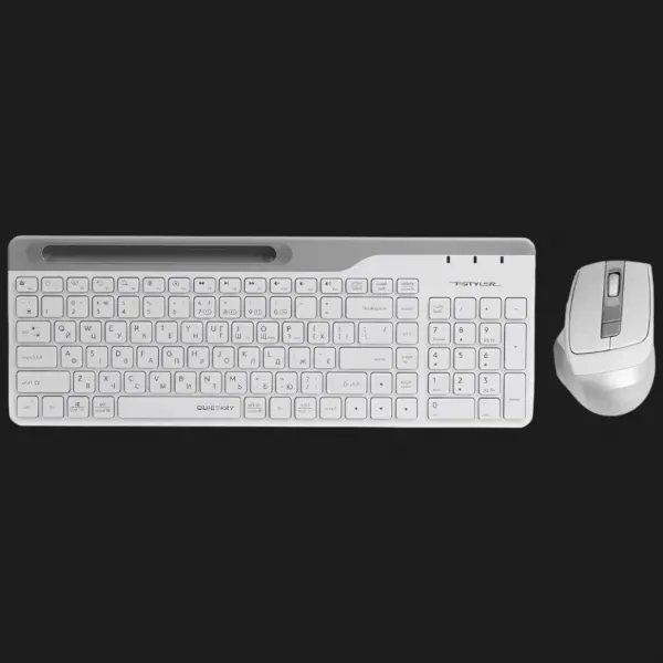 Комплект бездротовий клавіатура + миша A4Tech FB2535C (Icy White)
