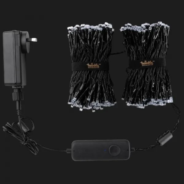 Гірлянда Smart LED Twinkly Strings RGB 400, Gen II, IP44, довжина 32м, кабель чорний