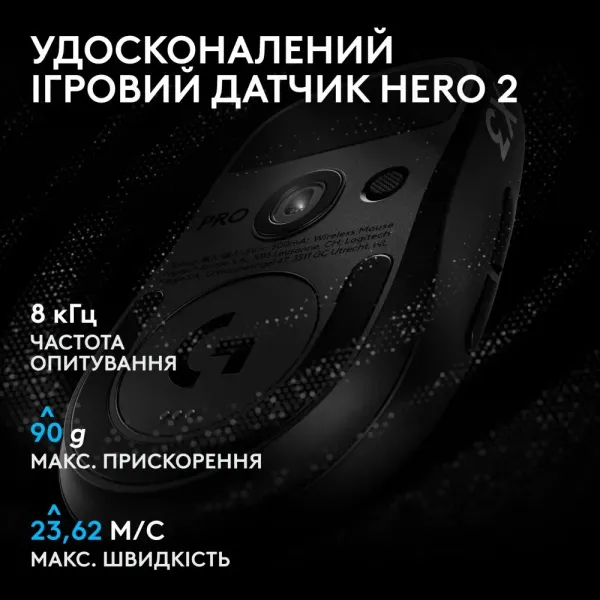 Ігрова миша Logitech G Pro X3 Superstrike Lightspeed Wireless (Midnight Black)