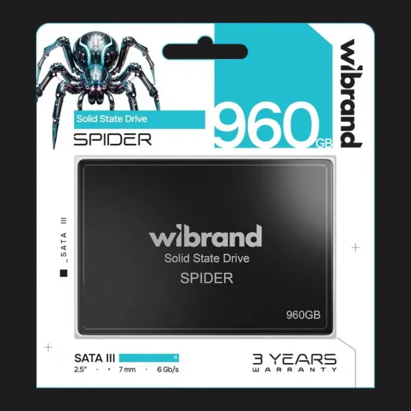 SSD накопичувач Wibrand Spider 960GB 2.5 (WI2.5SSD/SP960GBST)