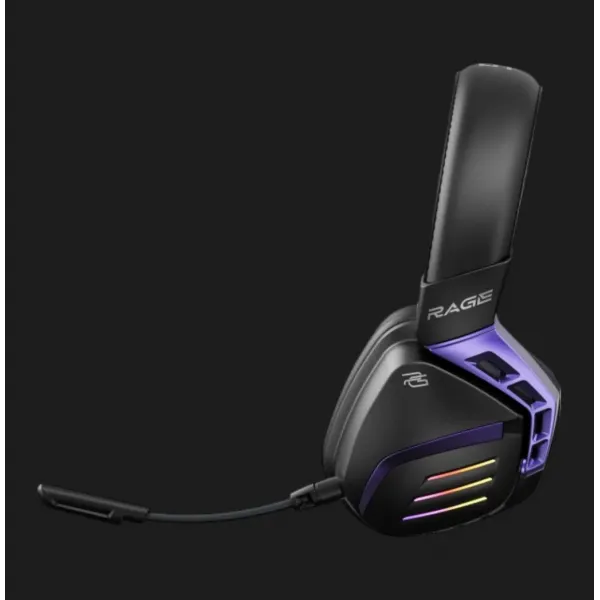 Бездротова ігрова гарнітура Proove Gaming Rage (APP) (Black/Purple) (UA)