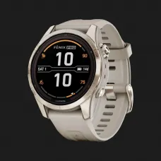 Garmin Fenix 7S Pro Sapphire Solar Soft Gold with Light Sand Band