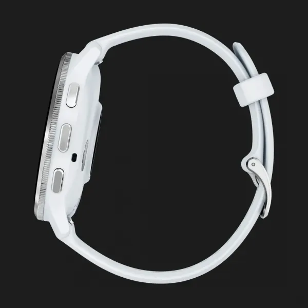 Garmin Venu 3 Silver Stainless Steel Bezel with Whitestone Case and Silicone Band
