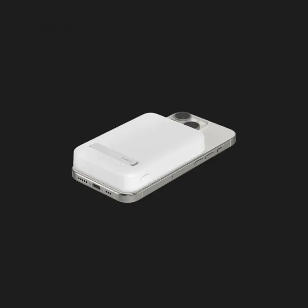 Зарядний пристрій Power Bank Belkin 8000mAh 15W, MagSafe Qi2 (White)
