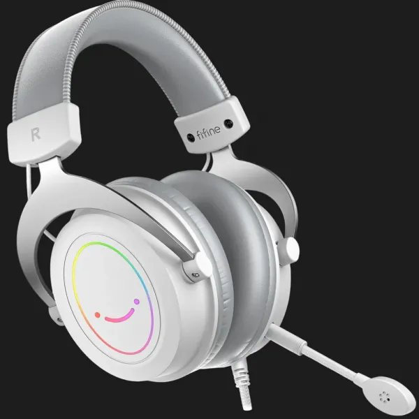 Ігрова гарнітура Fifine RGB H3W (White) (UA)