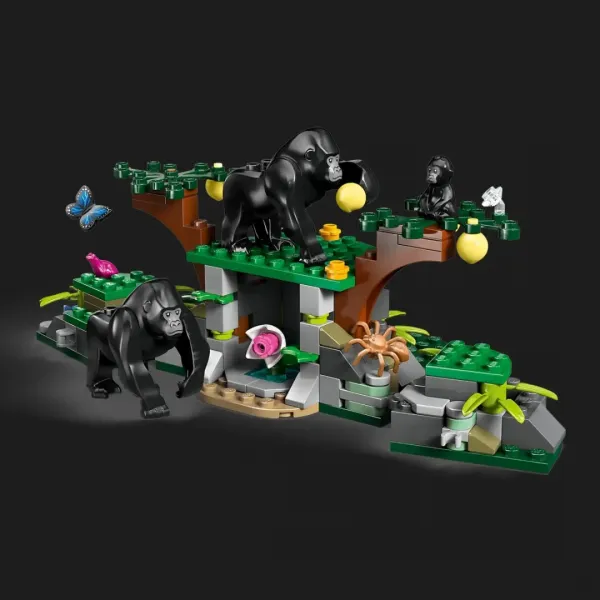 Конструктор LEGO City Вертоліт у базовому таборі для дослідження джунглів (60437)