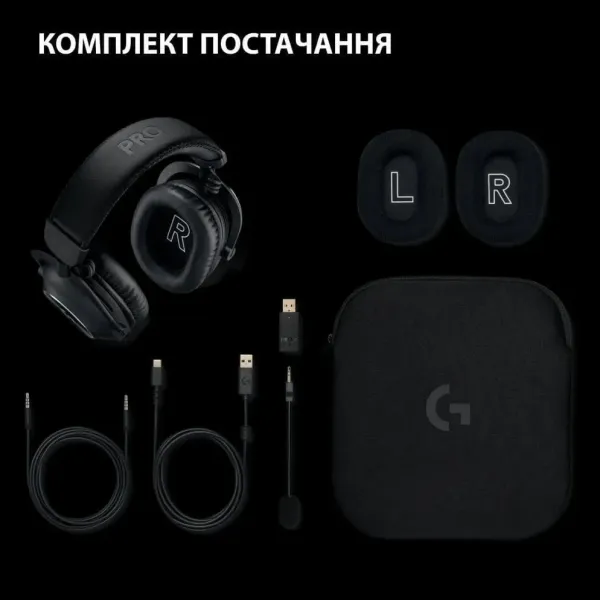 Ігрові навушники Logitech G Pro X2 Wireless LightSpeed (Black) (EU)