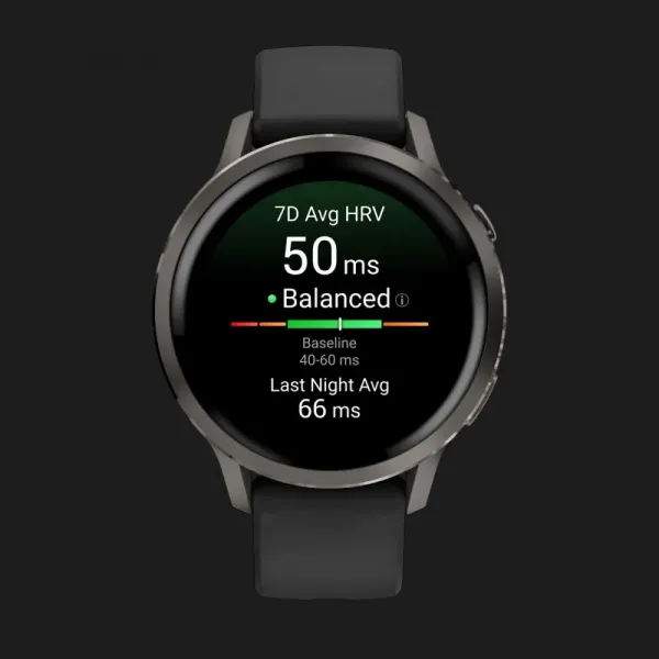 Garmin Venu 4 41mm Slate with Black Silicone Band