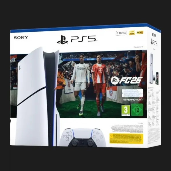 Ігрова приставка Sony PlayStation 5 Slim (BluRay) (EA SPORTS FC 26 Bundle) (1TB) (UA)